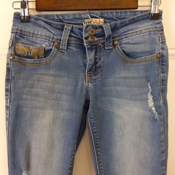 (3/$20) YMI distressed straight leg jeans - Picture 1 of 14